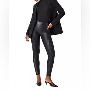 SPANX Moto Faux Leather Leggings